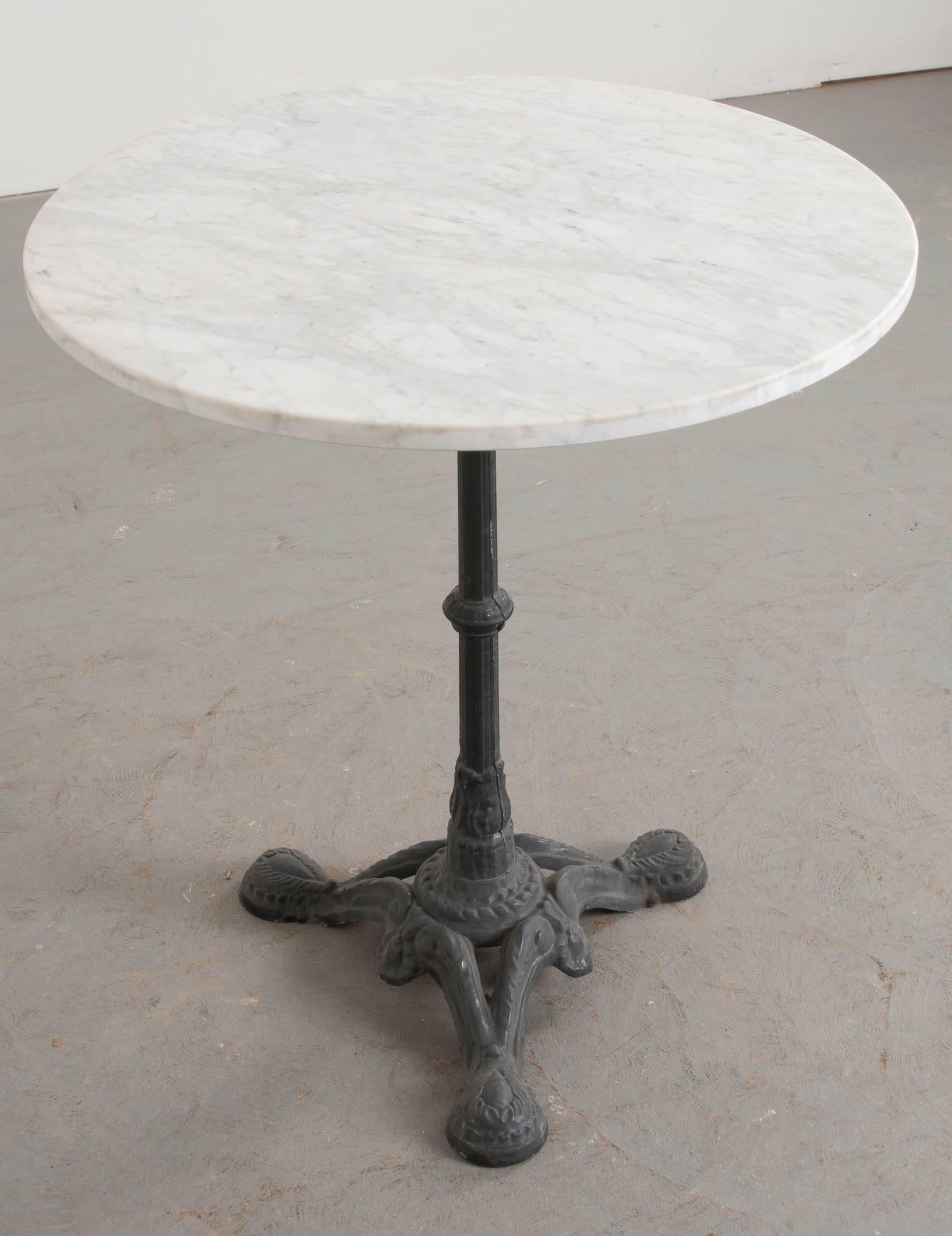 french marble bistro table