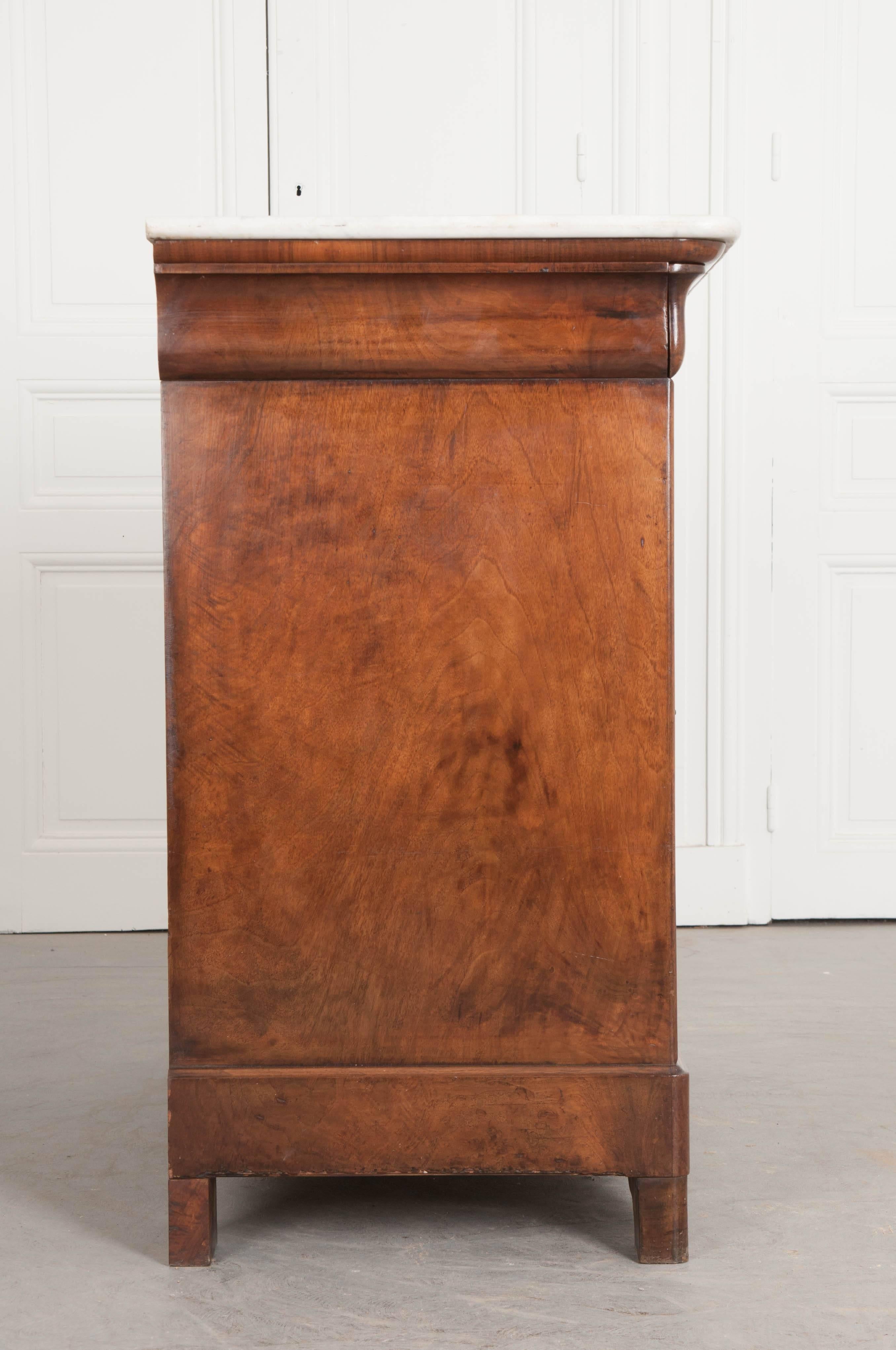 French 19th Century Mahogany Louis Philippe Commode with Marble Top 2