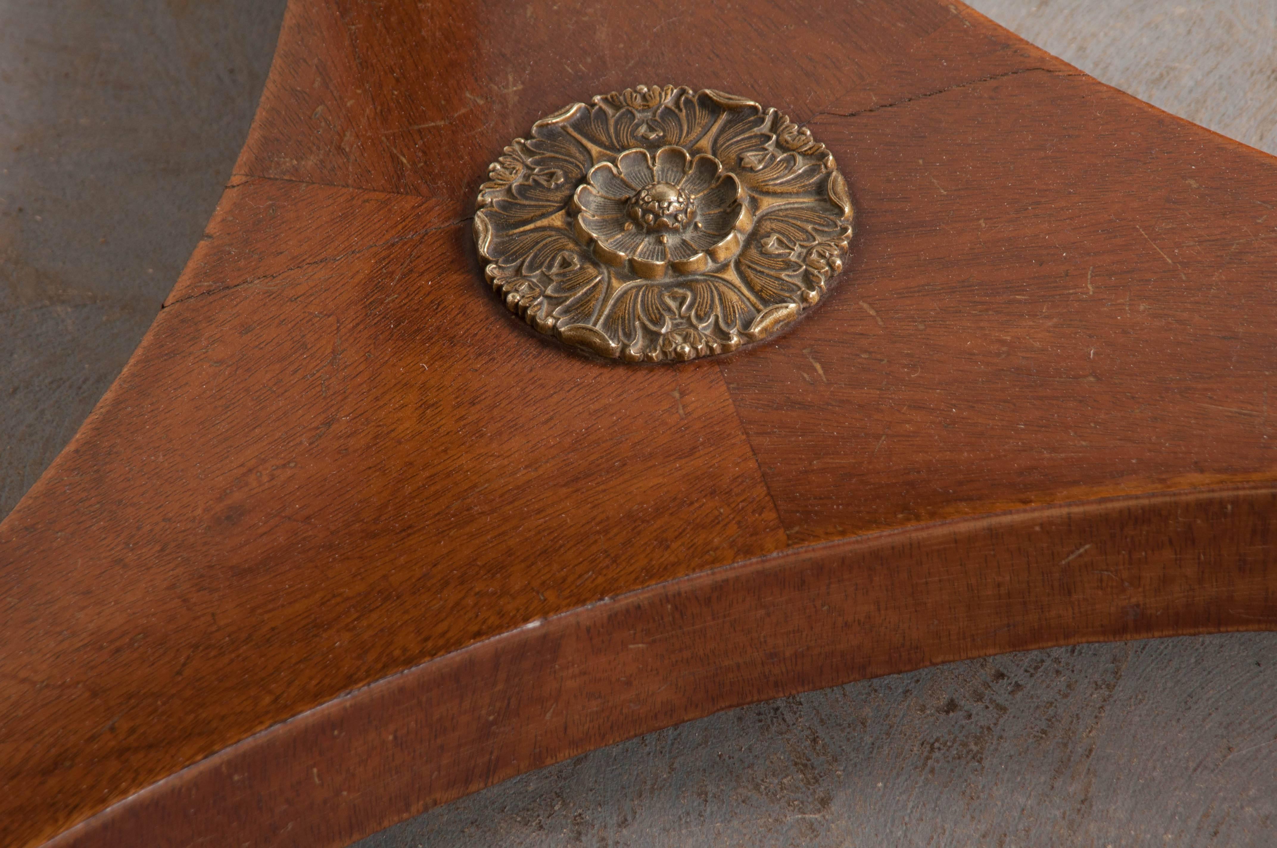 French Empire 19th Century Mahogany Centre Table with Marble Top 1