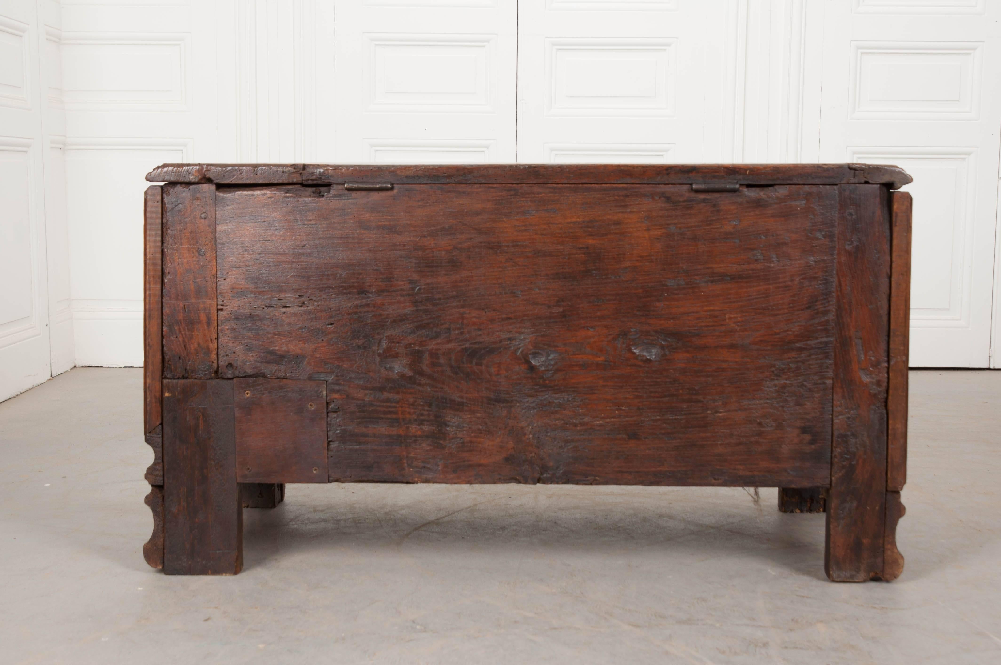 French Early 19th Century Oak Coffer 4
