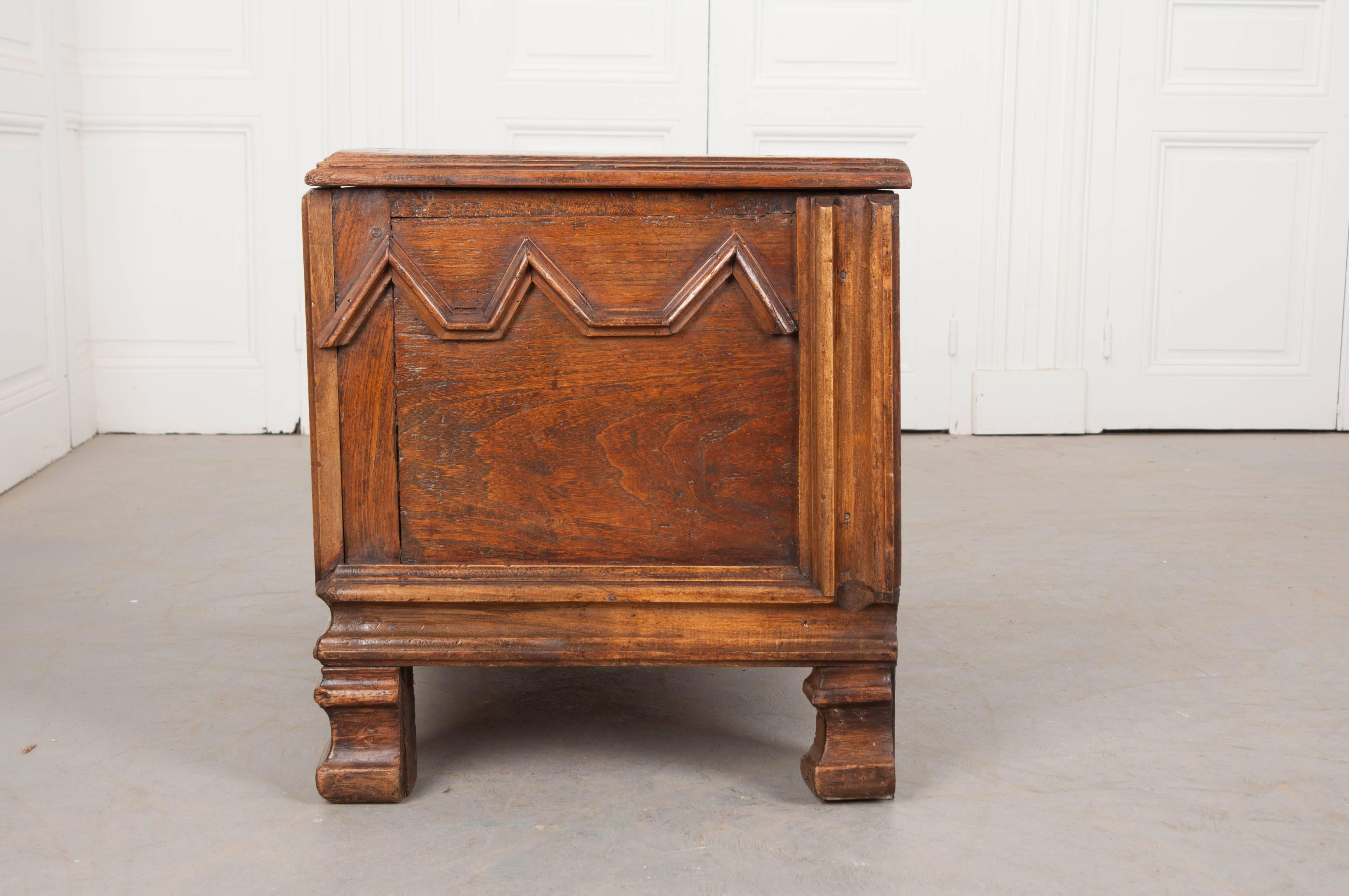 French Early 19th Century Oak Coffer 1