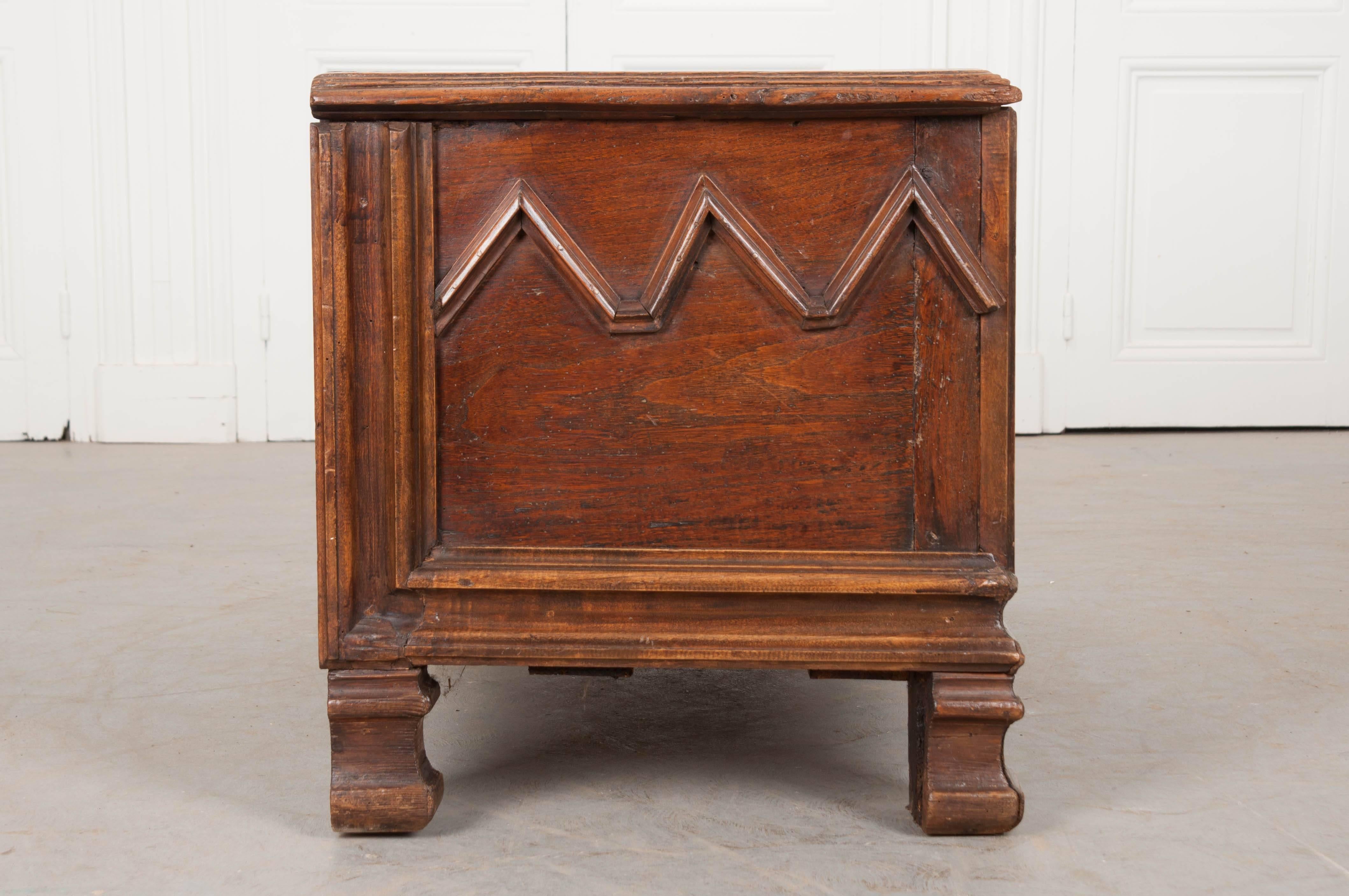 French Early 19th Century Oak Coffer 2