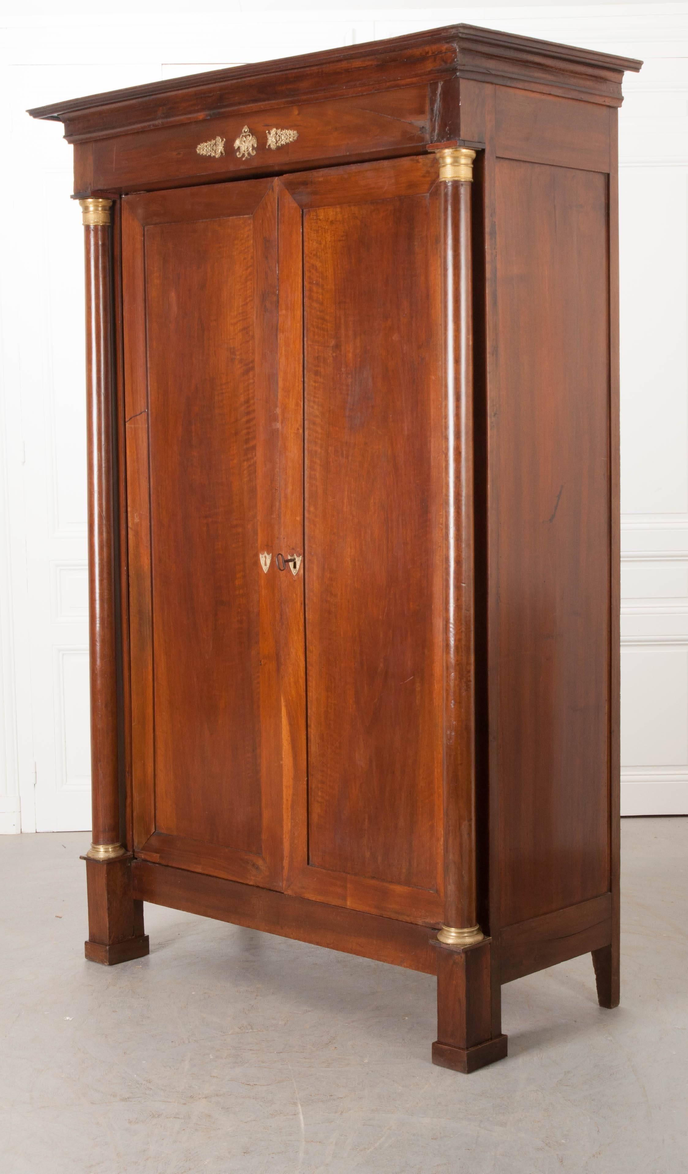 French 19th Century Walnut Empire Armoire 5