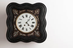 French 19th Century Napoleon III Inlay Wall Clock