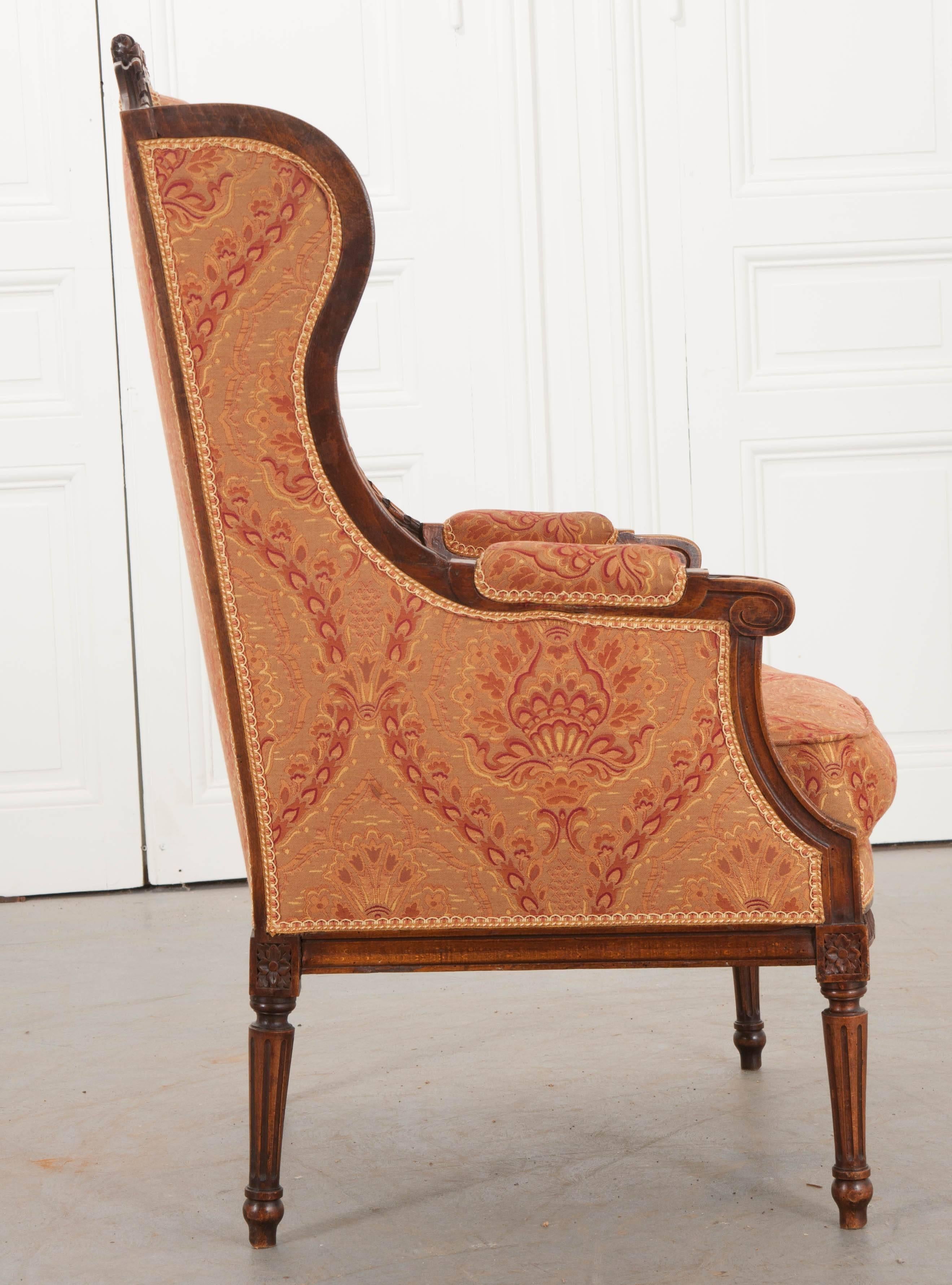 French 19th Century Louis XVI Upholstered Bergère 3