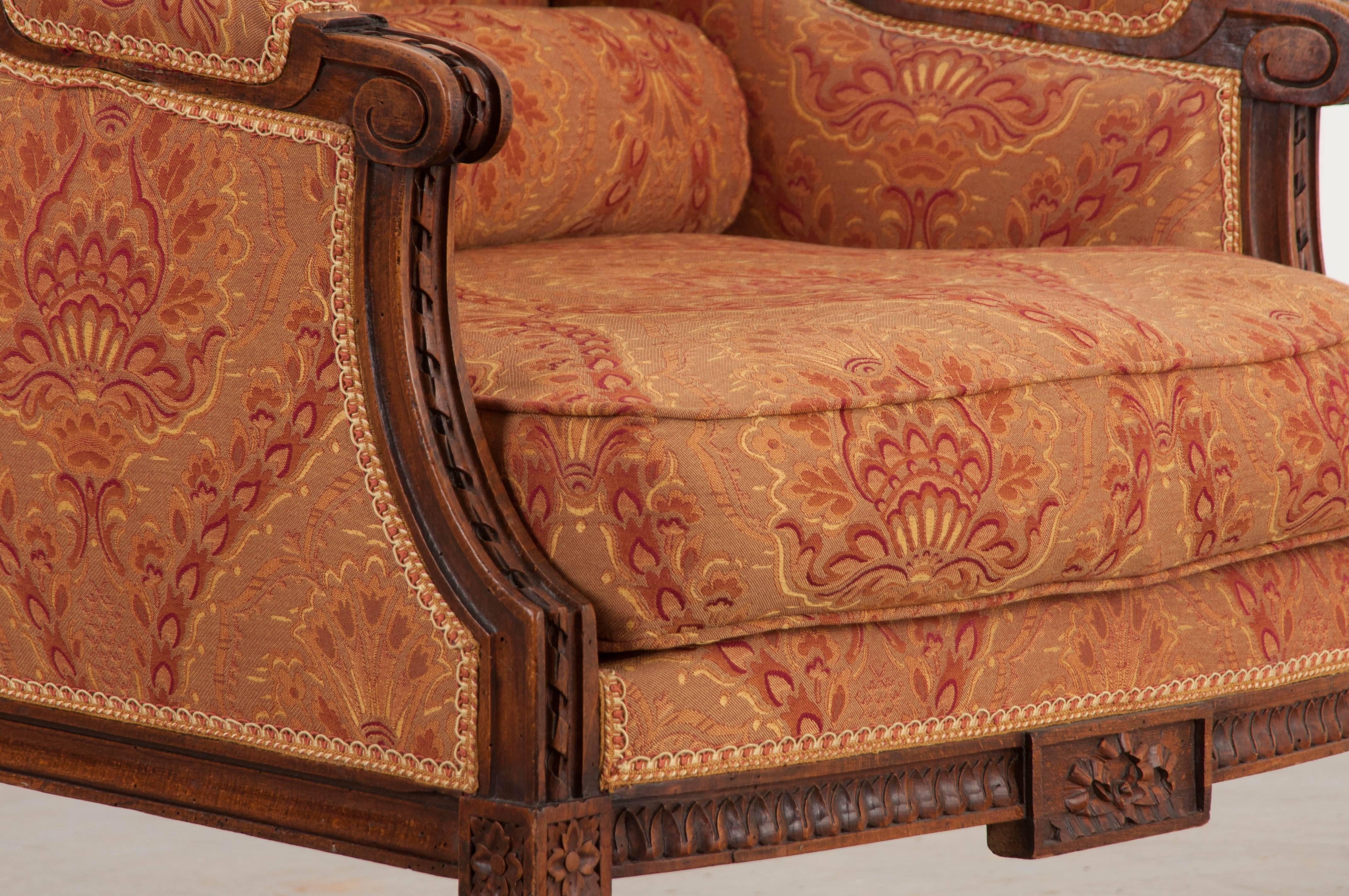 French 19th Century Louis XVI Upholstered Bergère 2