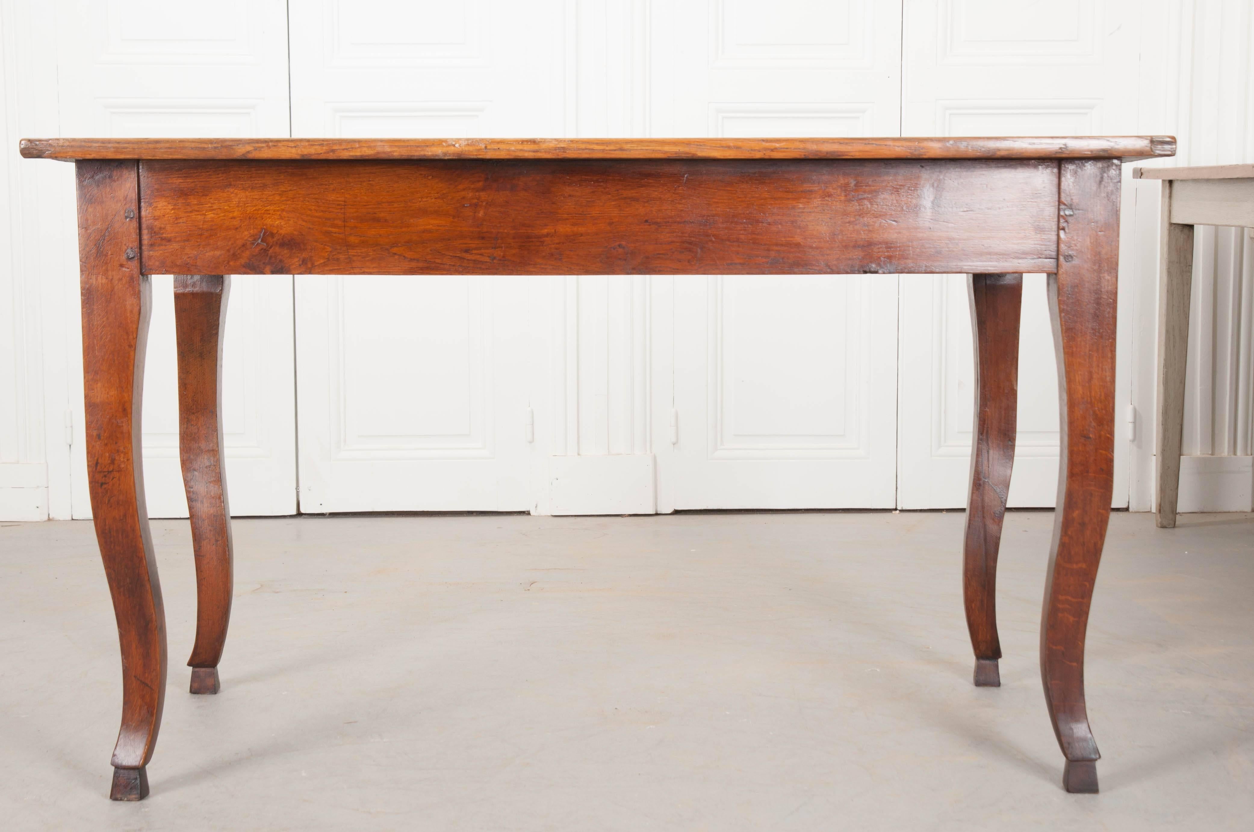 French, 19th Century, Oak Cabriole Leg Table 5