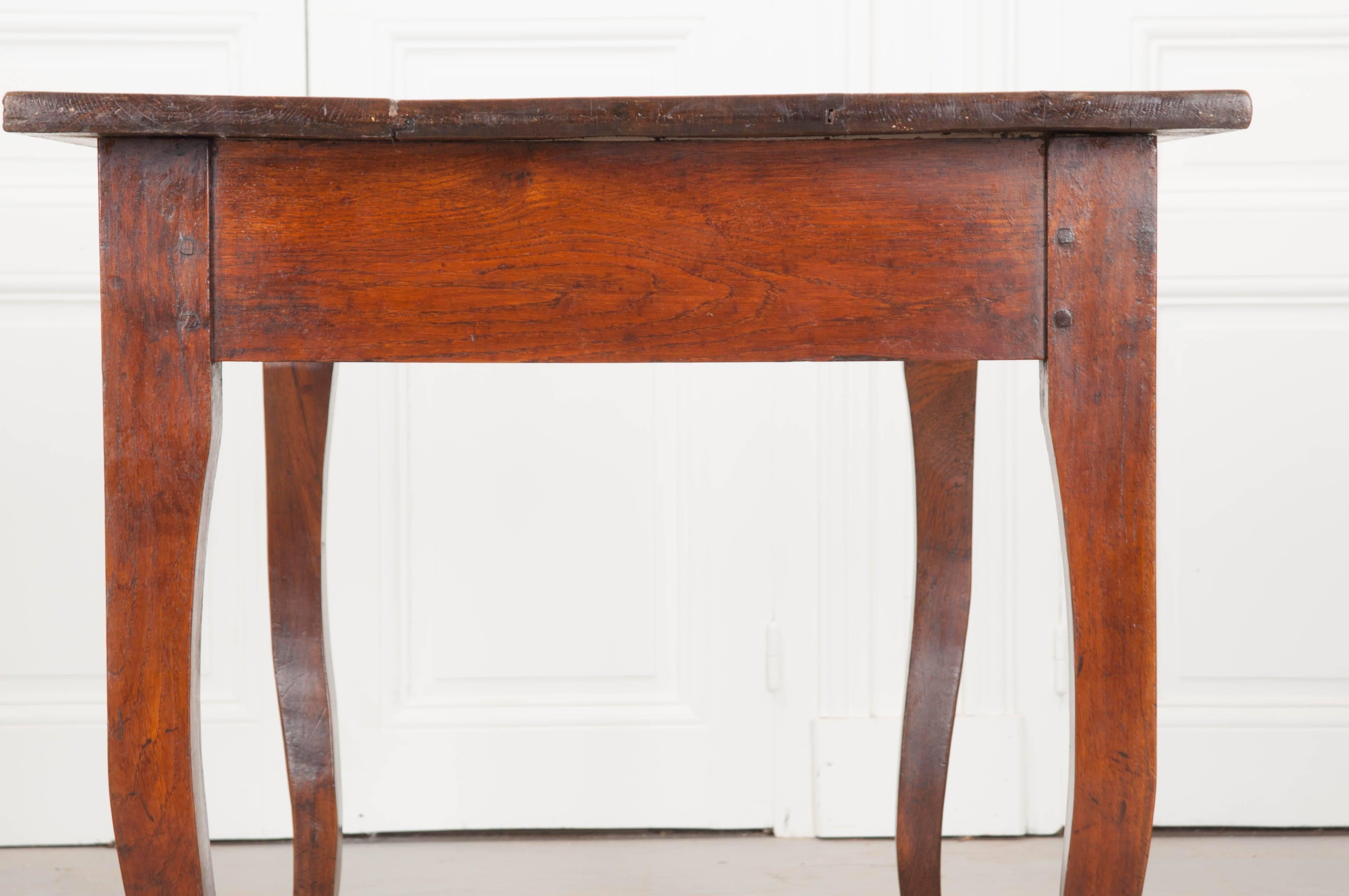 French, 19th Century, Oak Cabriole Leg Table 4