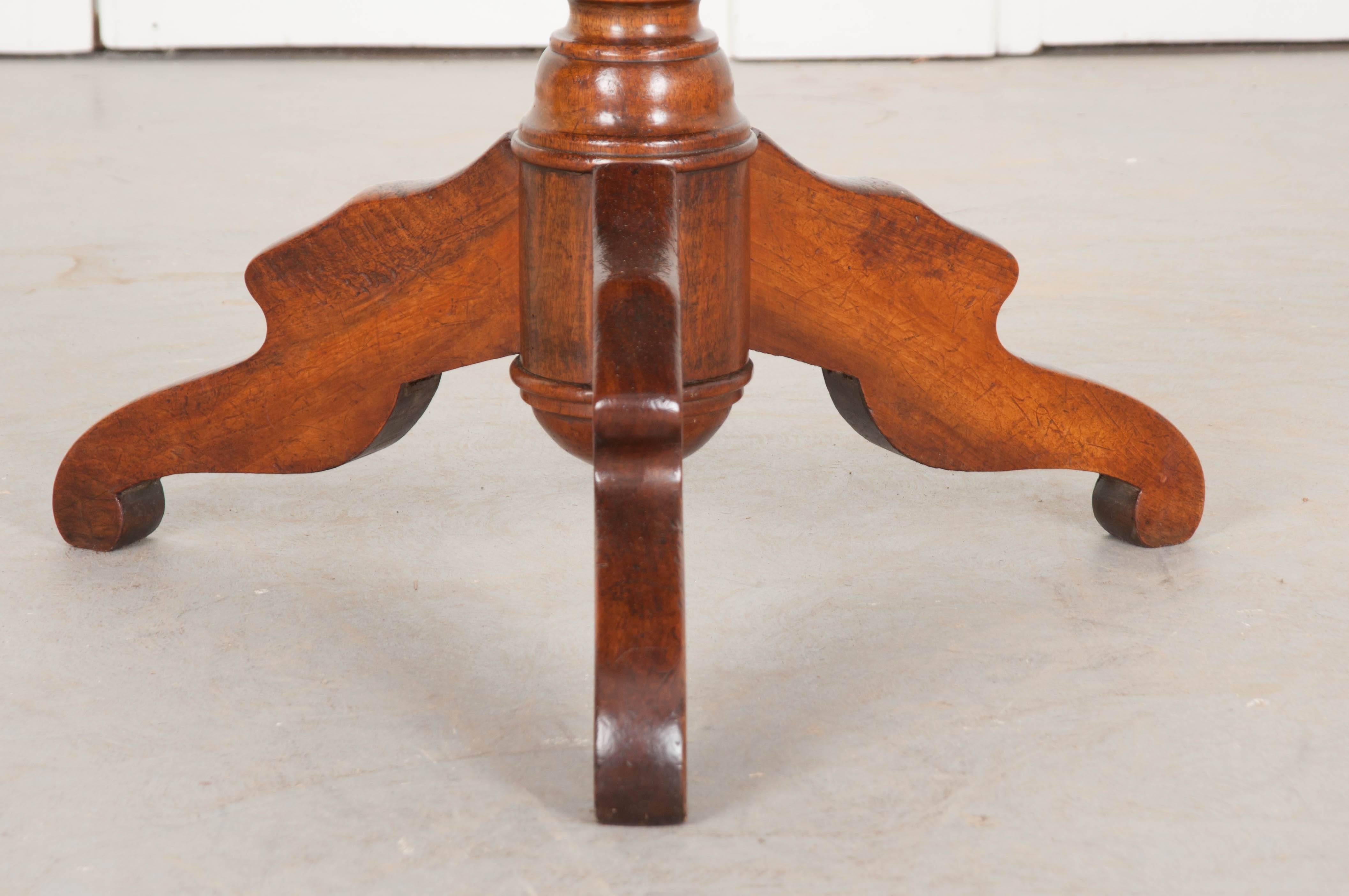 French 19th Century Walnut Pedestal Centre Table 5