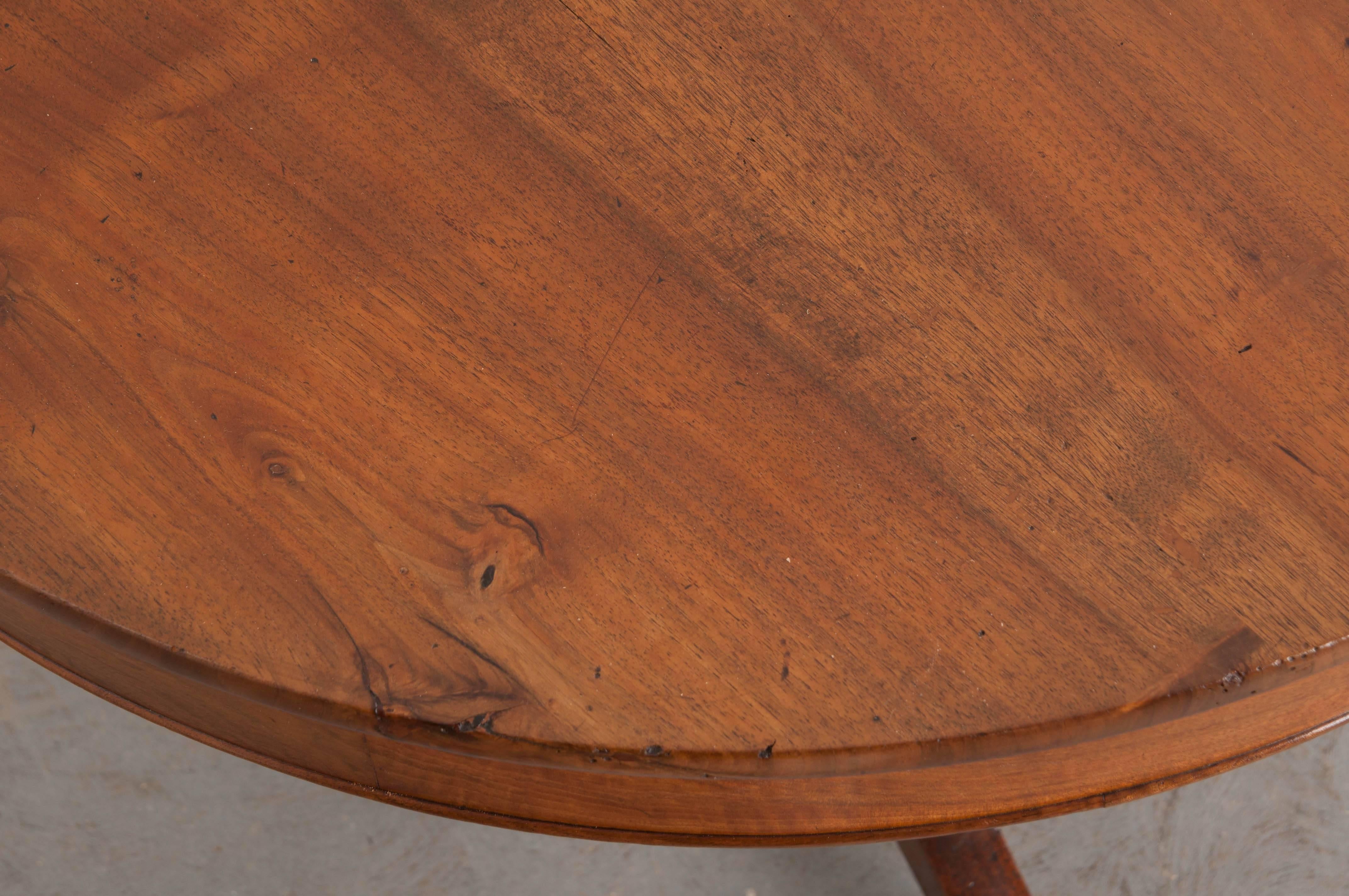 French 19th Century Walnut Pedestal Centre Table 3