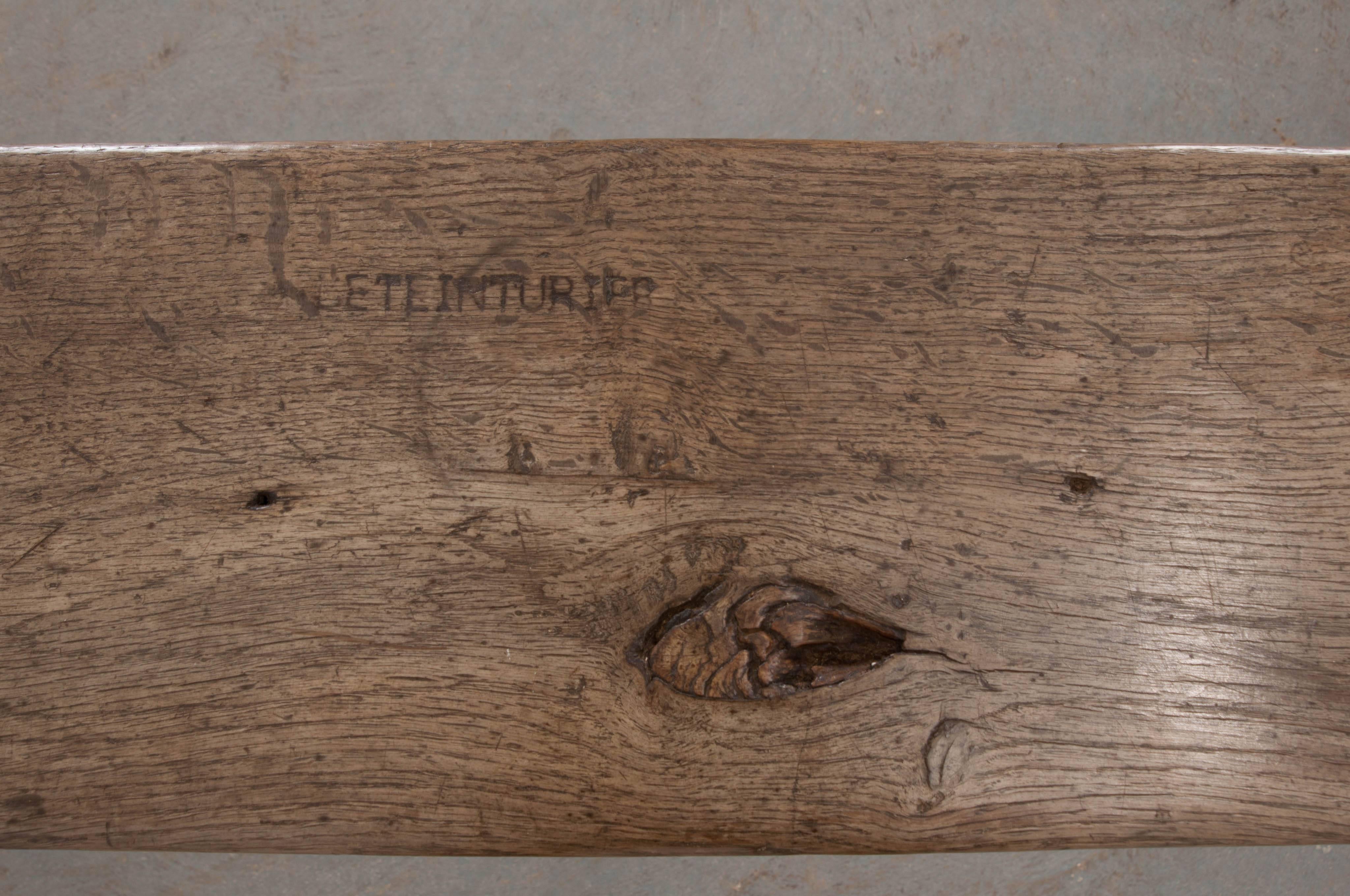 English 19th Century Oak Bench 1