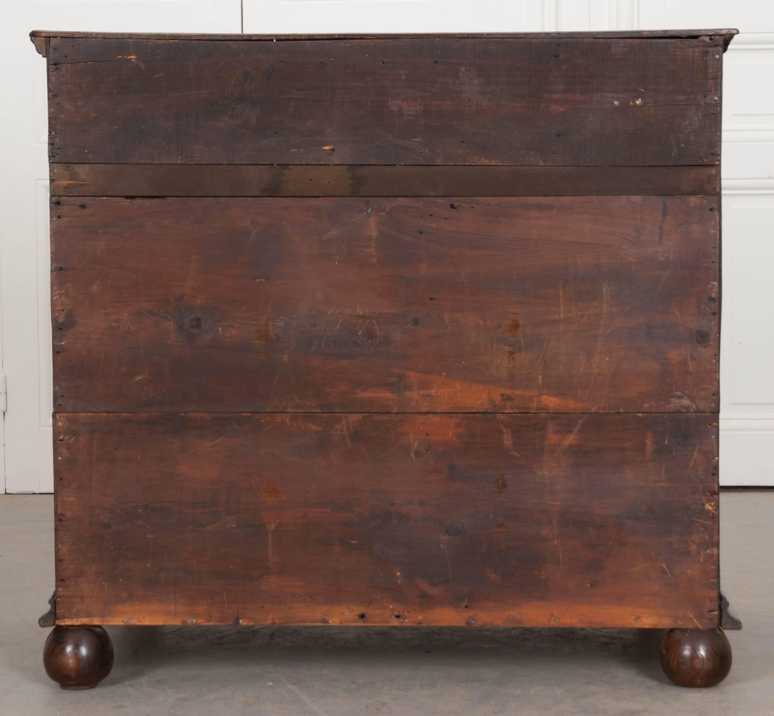 English Early 18th Century Jacobean Oak Chest 6