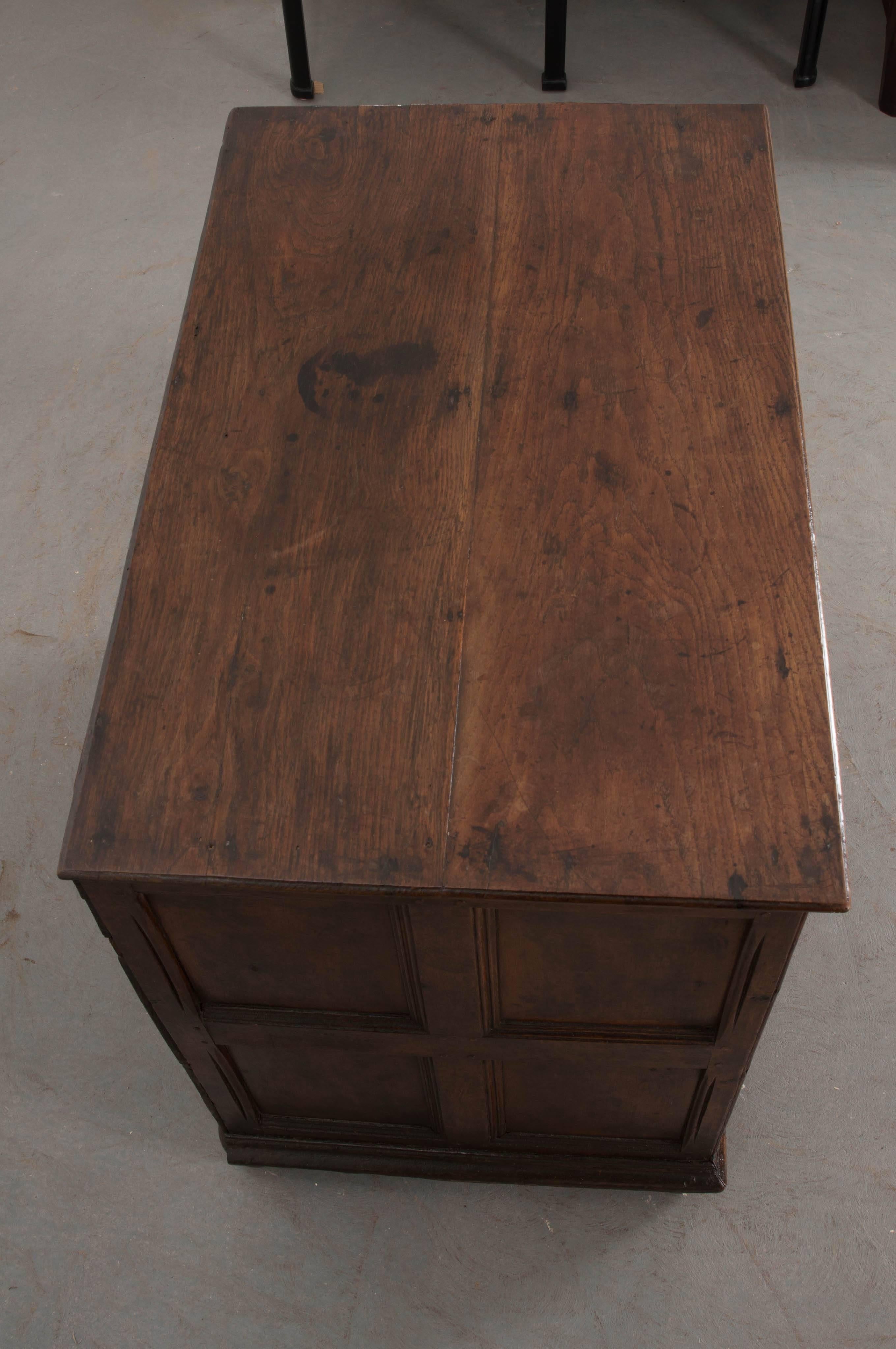 English Early 18th Century Jacobean Oak Chest 1