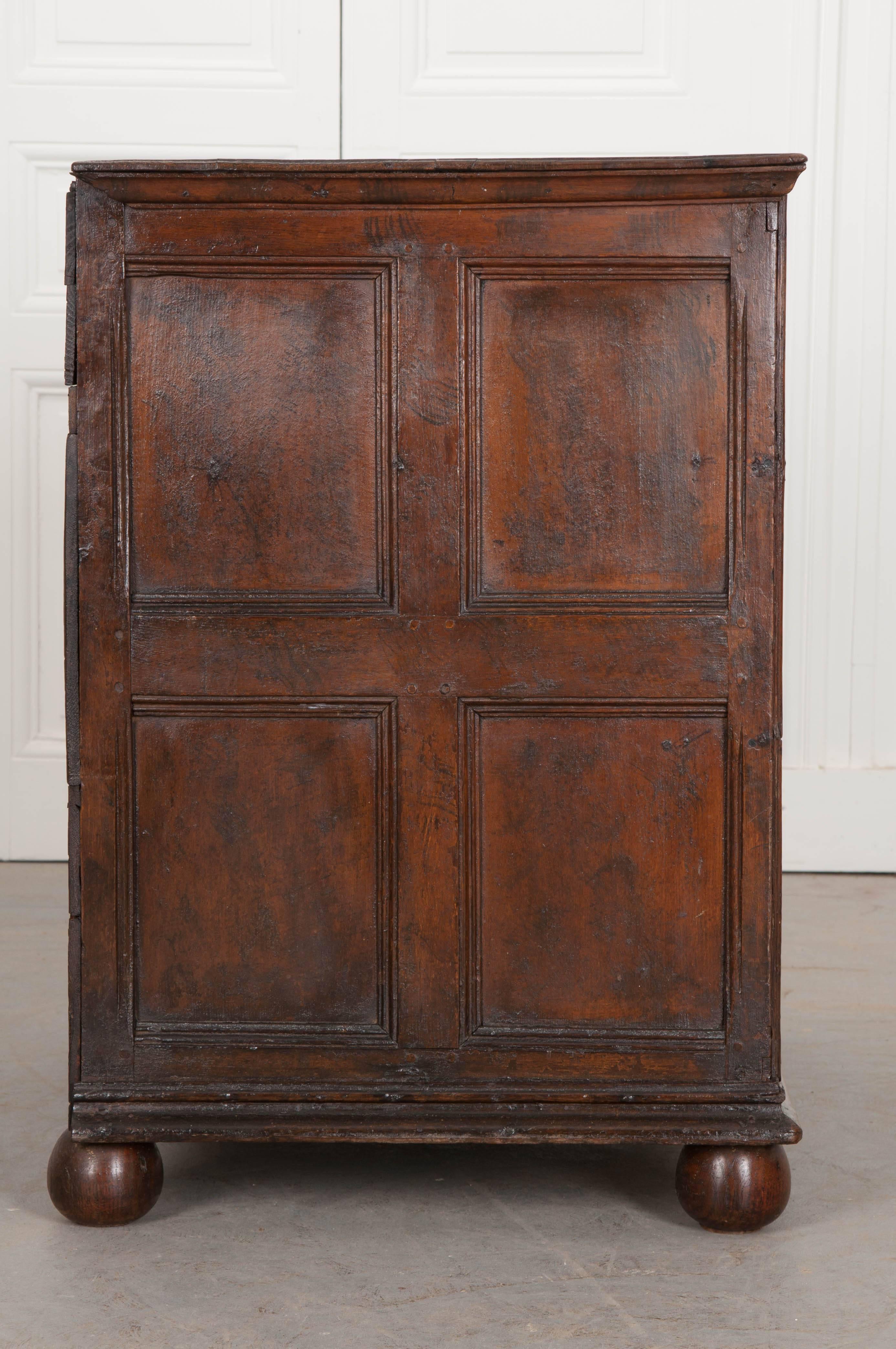 English Early 18th Century Jacobean Oak Chest 2