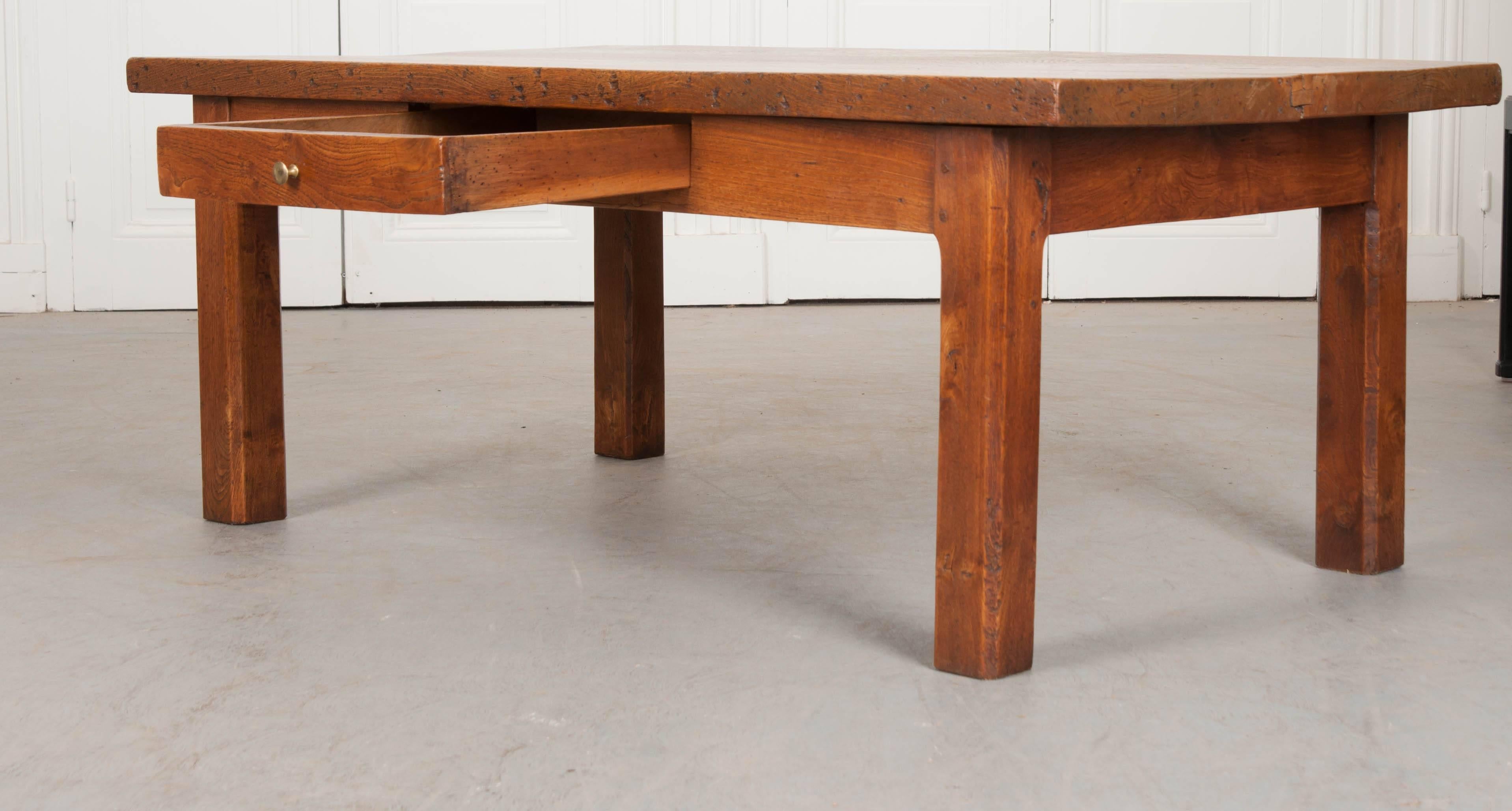 French 19th Century Chestnut Coffee Table 1