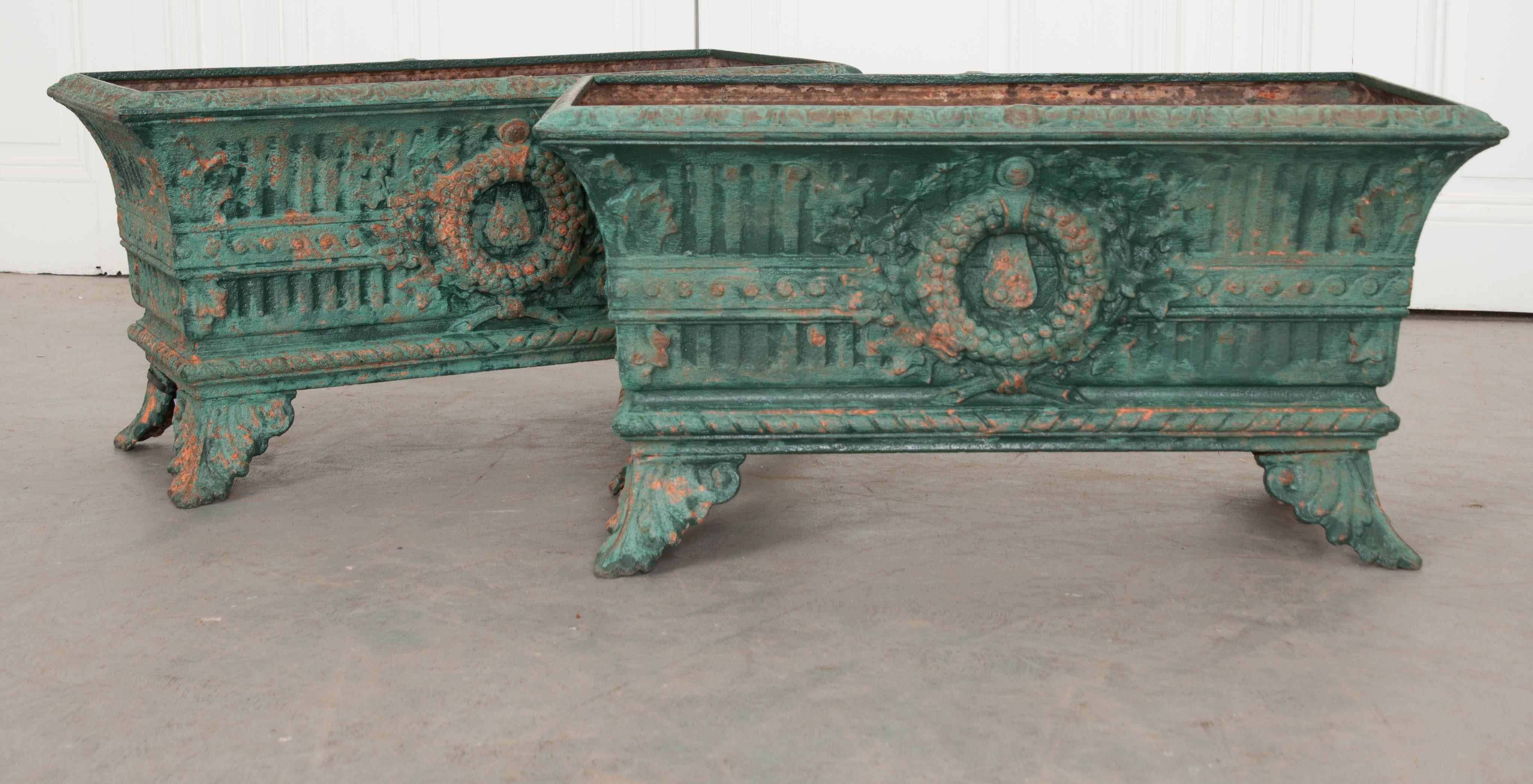 Pair of French 19th Century Cast-Iron Planters 2