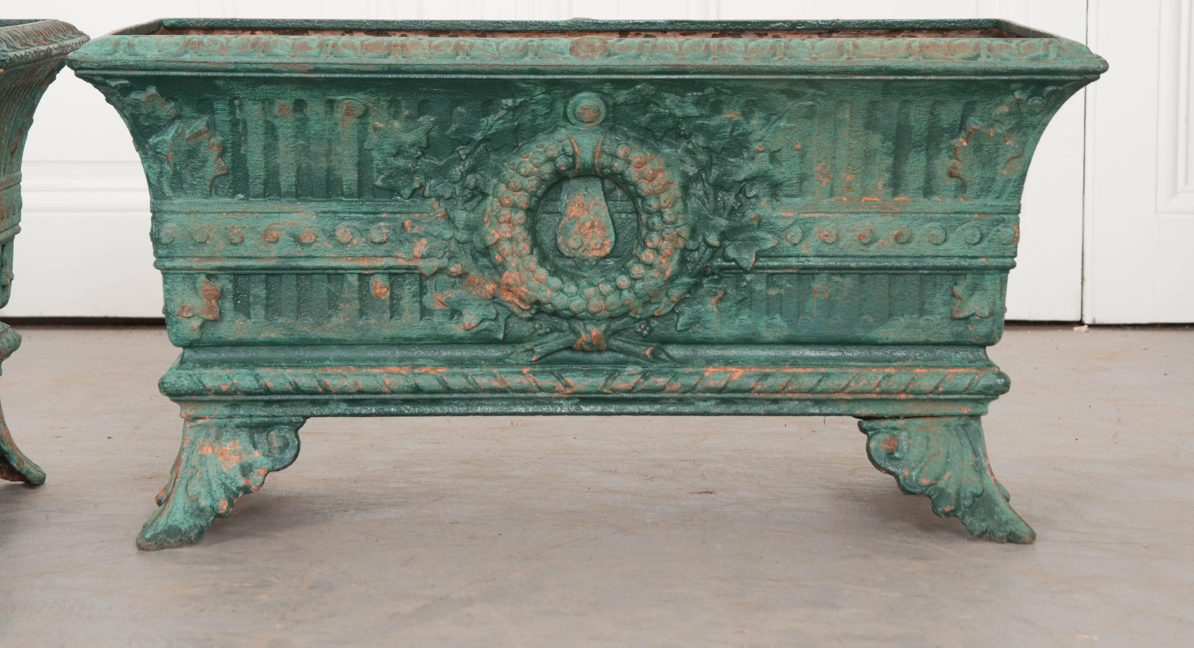 Pair of French 19th Century Cast-Iron Planters 1