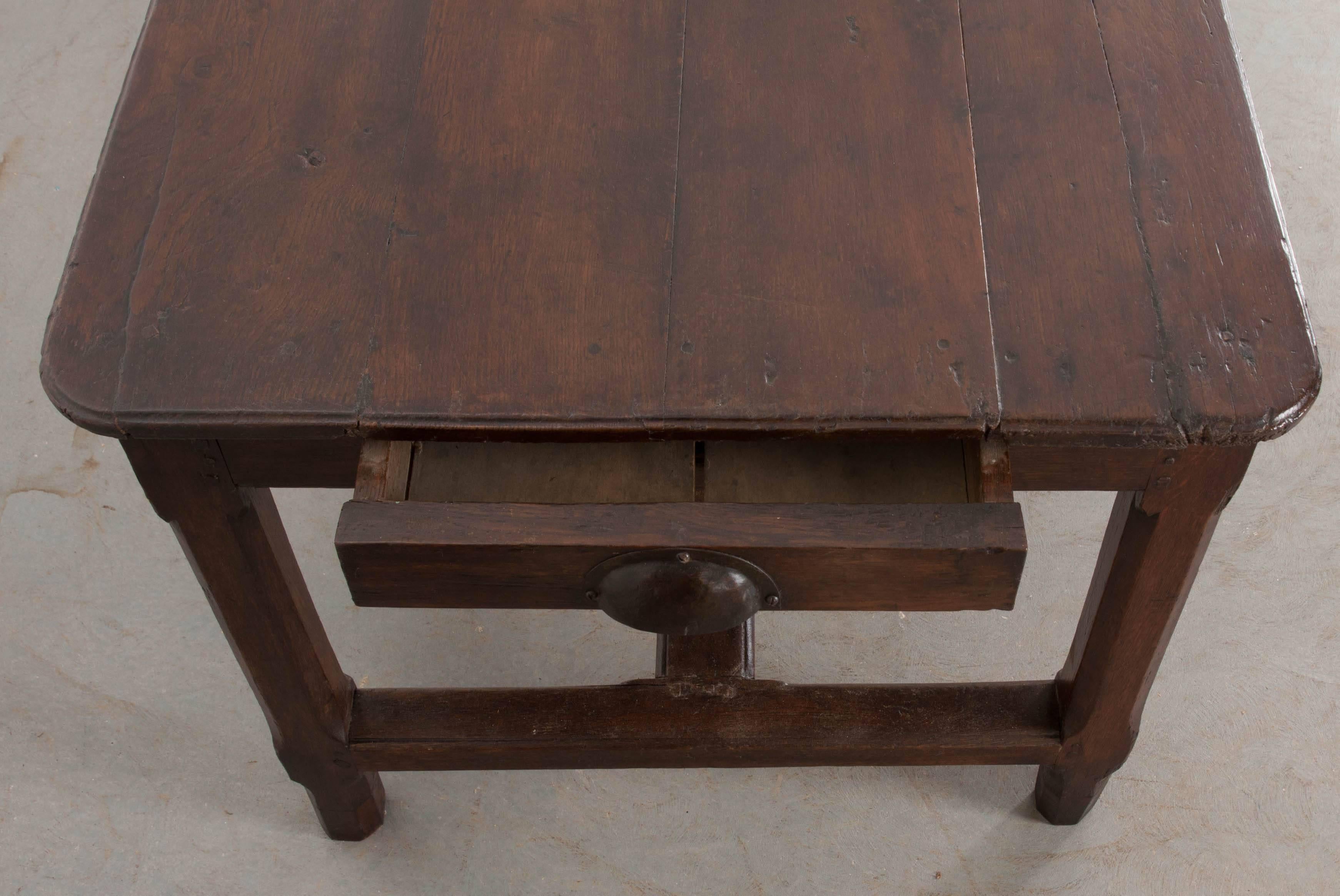 French 19th Century Oak Farmhouse Dining Table In Good Condition In Baton Rouge, LA