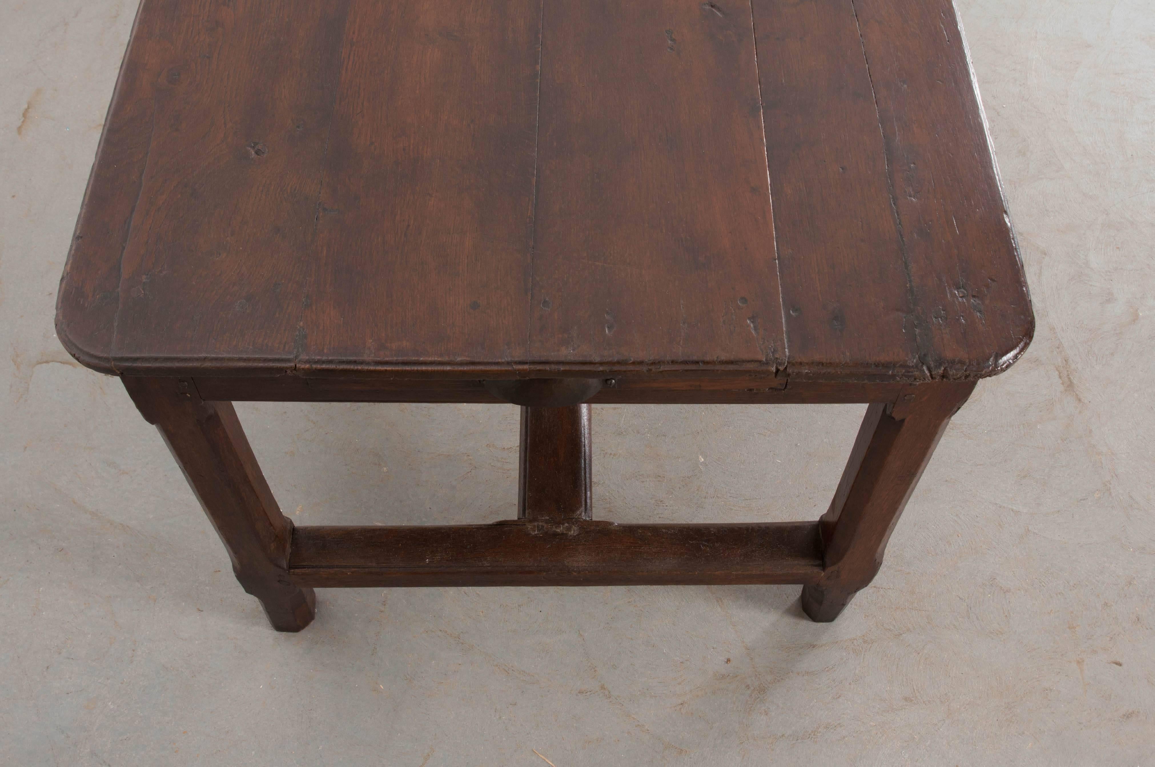 Patinated French 19th Century Oak Farmhouse Dining Table