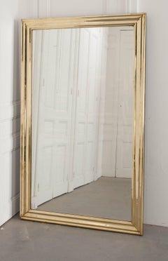 French 19th Century Brass Bistro Mirror
