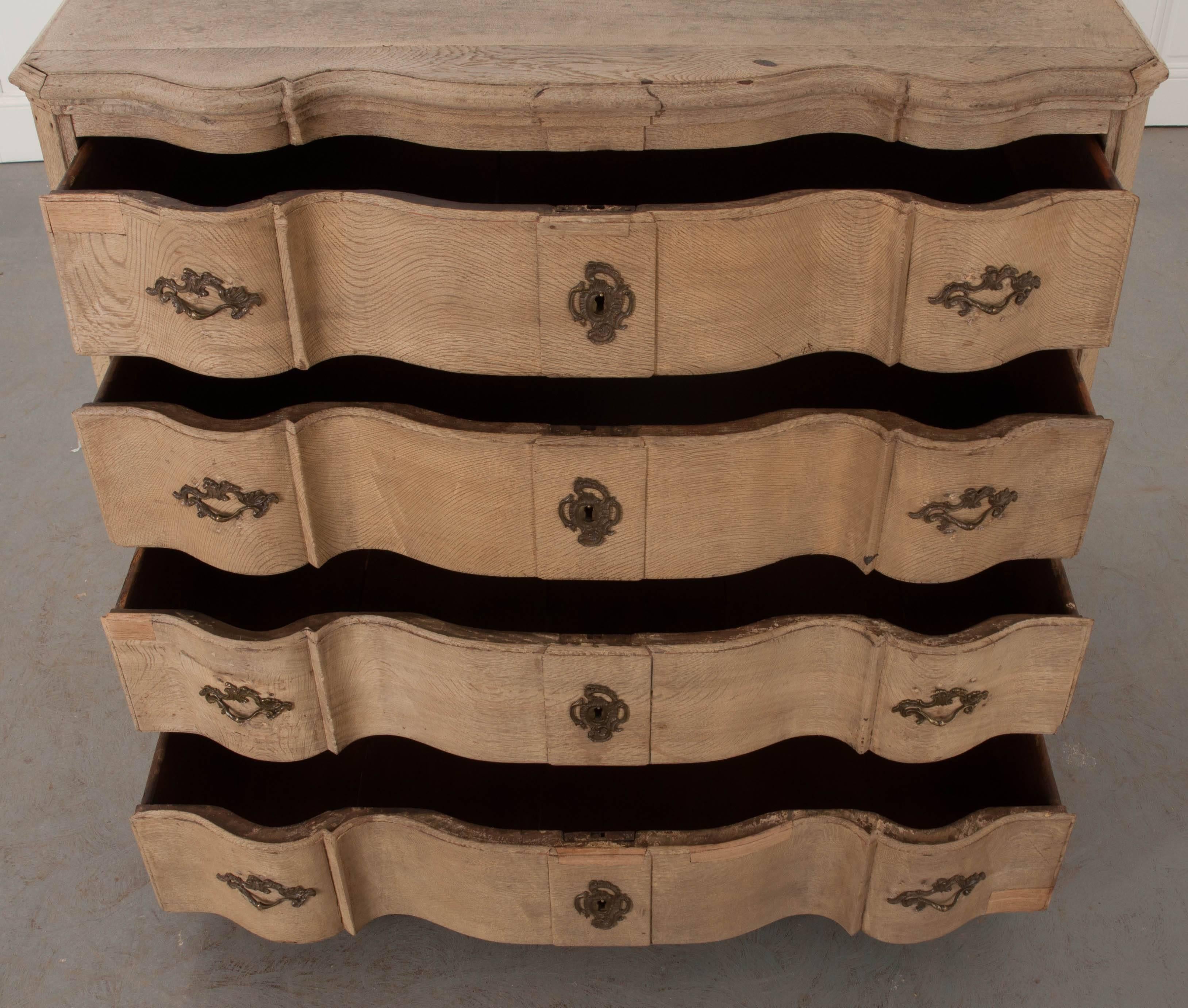 Swedish 19th Century Bleached Oak Chest 1