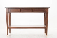 French Directoire Style Walnut Console  Vanity Made at Fireside