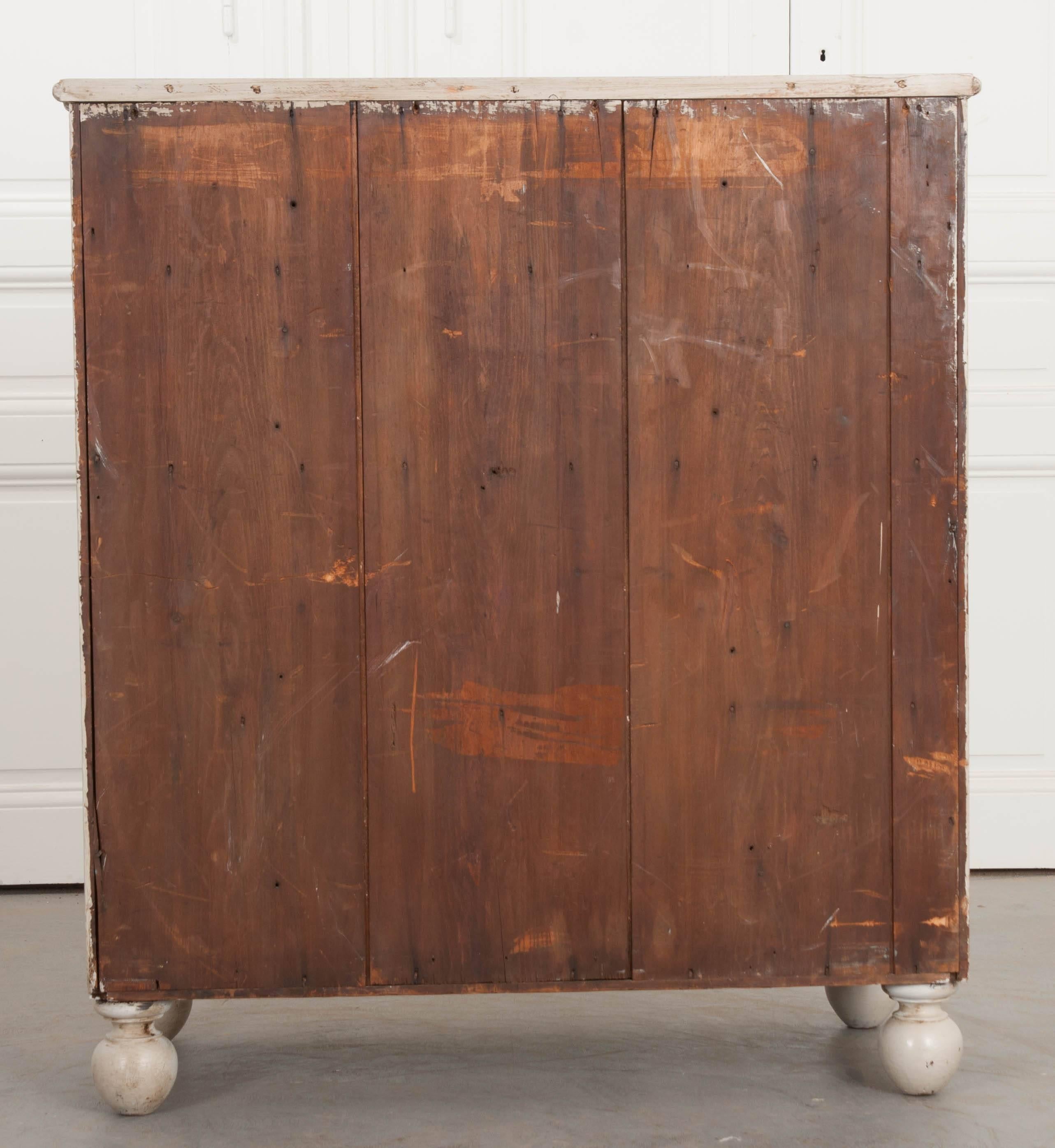 English 19th Century Painted Faux Bamboo Chest 1
