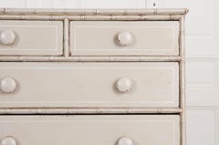 English 19th Century Painted Faux Bamboo Chest