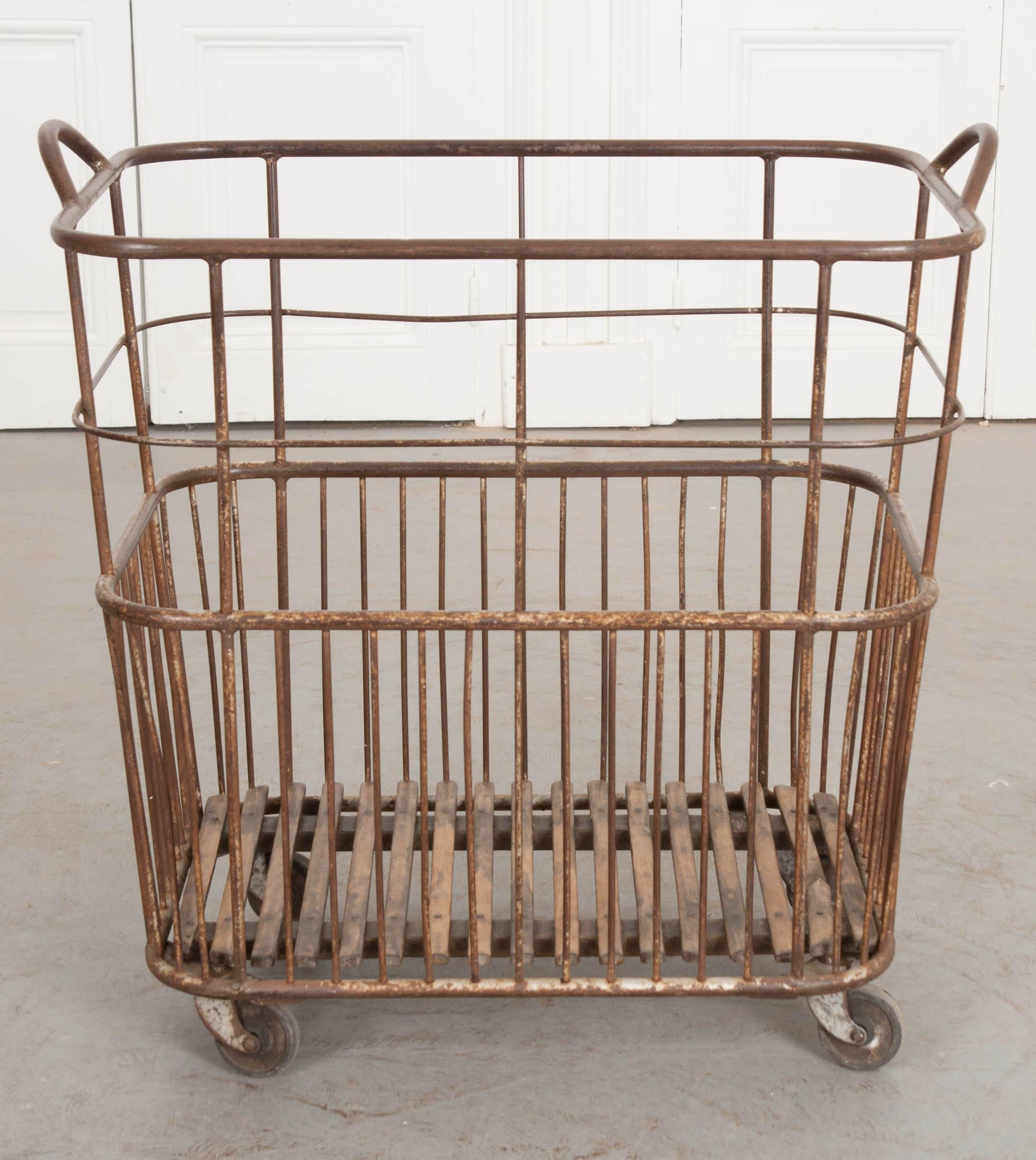 Industrial French Early 20th Century Baguette Cart