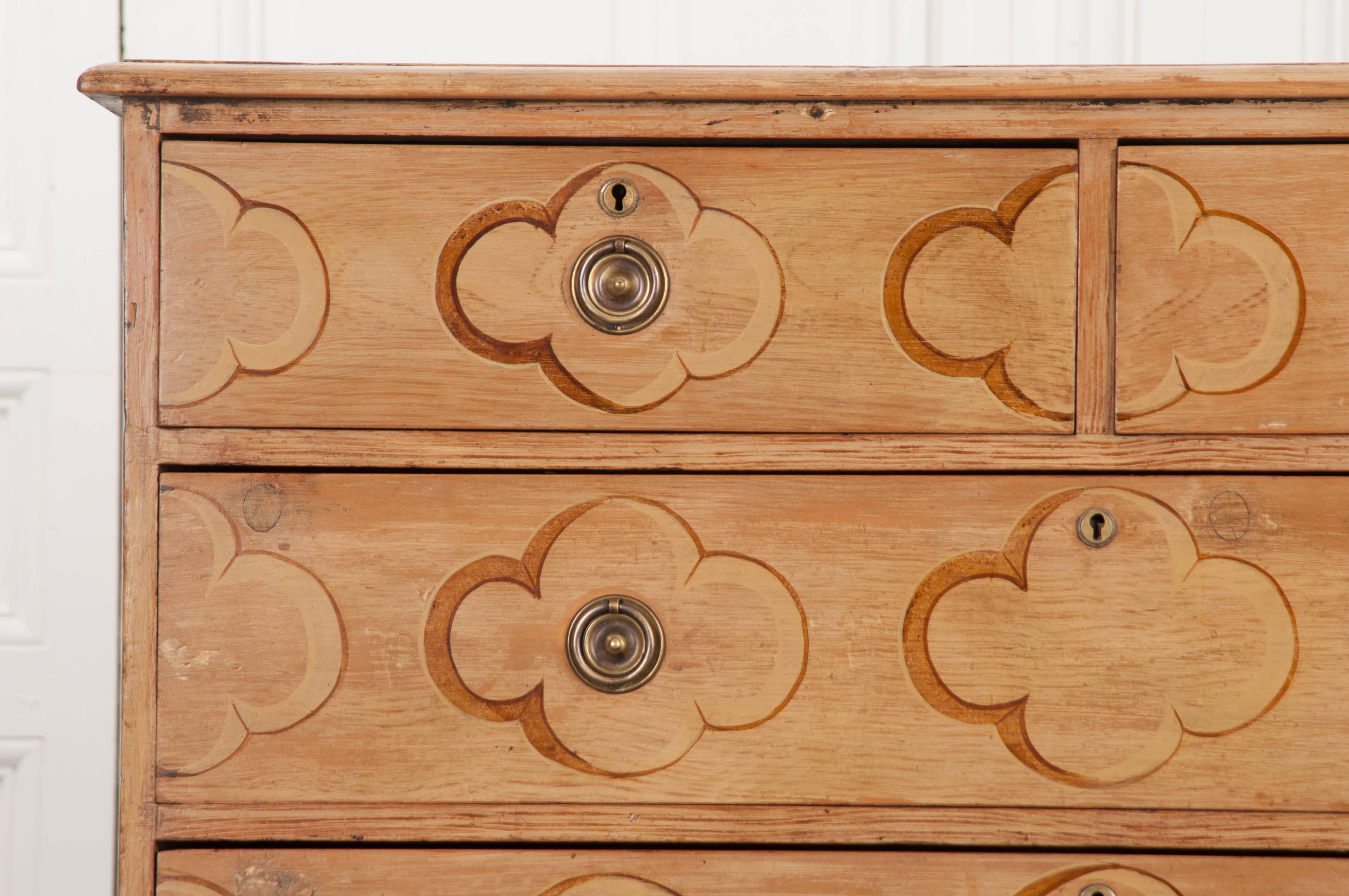 Country English 19th Century Painted Chest of Drawers