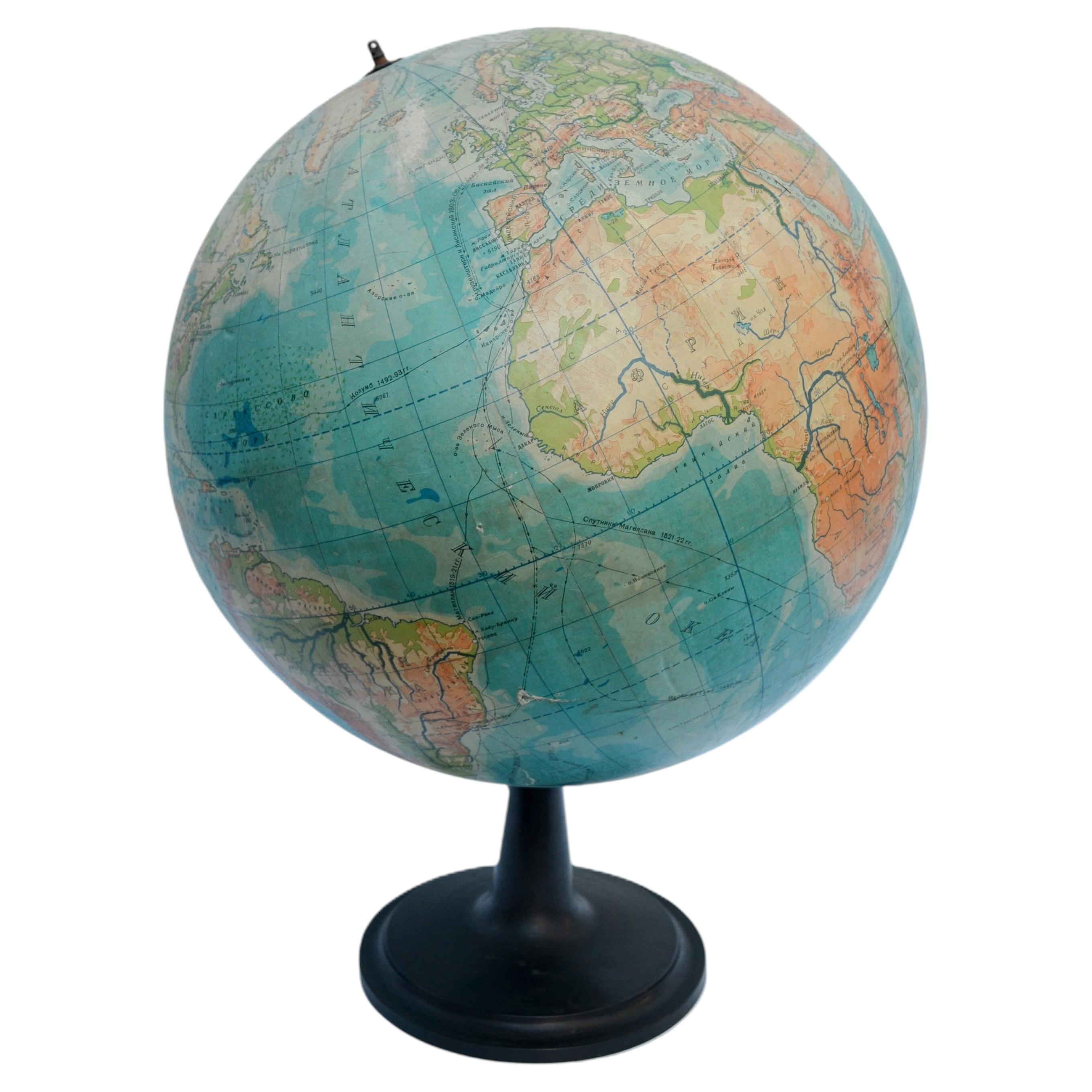 Large Official Russian World Globe (1952)