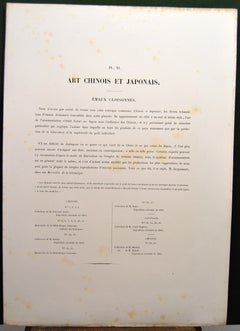 Polychrome Chromolithografie aus dem 19. Jahrhundert; Cloisonné-Emaille aus China und Japan