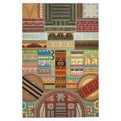 19th-century polychrome chromolithograph Primitive scenery from Oceania & Africa