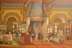 Scene of life in medieval Europe, 19th-century chromolithograph by Racinet