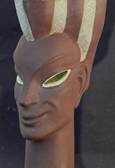 "Exotic Head Vases, " Unique California Pottery Sculptures, circa Late 1940s
