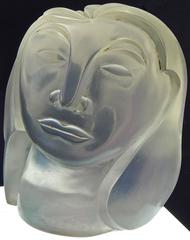 "Female Head, " Fabulous Mid Century Lucite Sculpture by Susan Bush