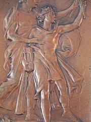 "Algernon Sullivan Plaque, " Rare Bas Relief with Nude Figures by Jules Roine