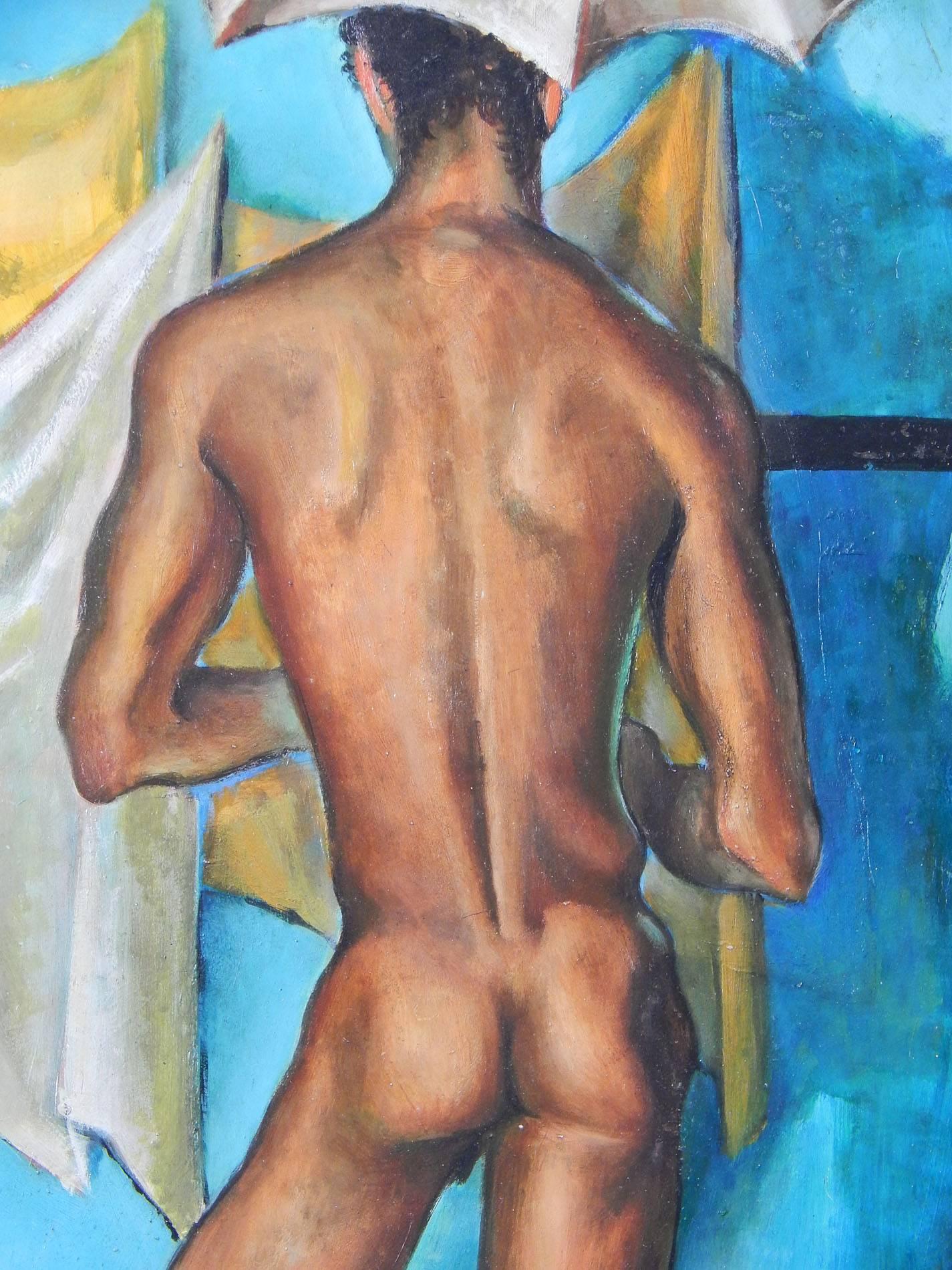 nude with umbrella