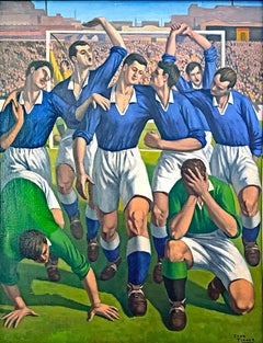 «Campeonato de fútbol de Irlanda, década de 1950», impresionante cuadro que representa la victoria del equipo de la IFA