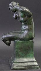 Female Nude Bookends, Rare Bronze Sculptures by Max Kalish, Paris Foundry