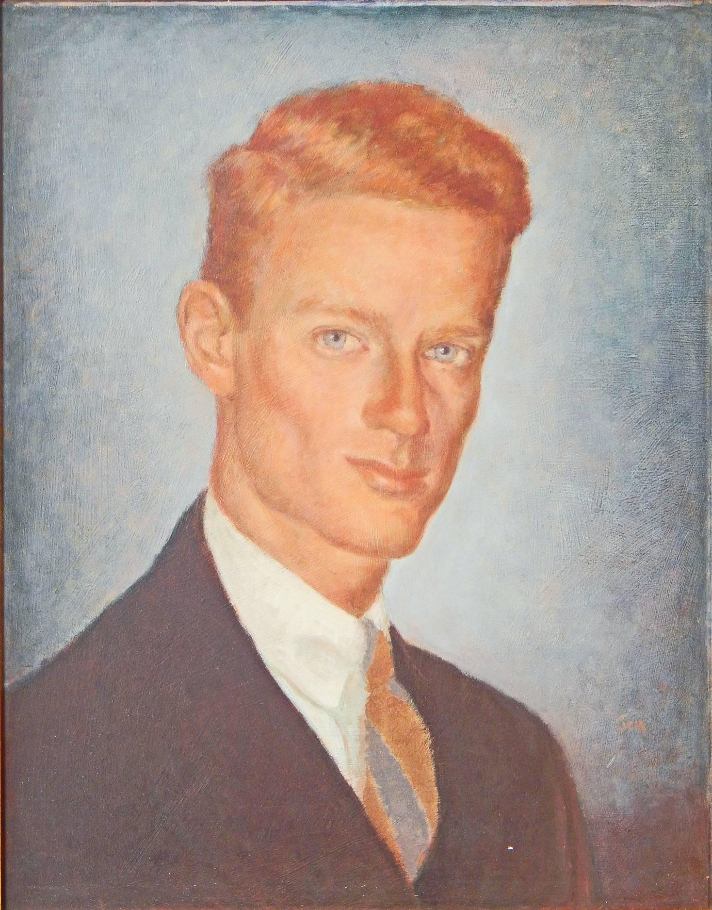 This portrait of a young man with vivid red hair, blue eyes and a ruddy complexion was painted by John C. Menihan, one of the most renowned portraitists and watercolorists of his day. Except for short periods as a student at the University of