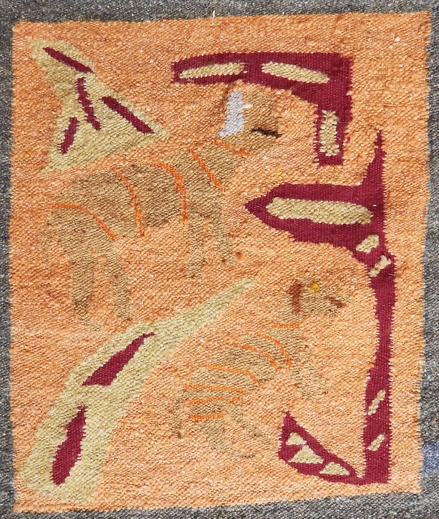 „Tapestry with Giraffes“, fabelhafte, einzigartige Mid-Century-Weberei, Nordafrika (Gewebt) im Angebot