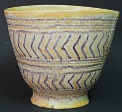 Large, Important Mid-Century Vase by Guido Gambone in Yellow and Purple