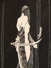 "Nude with Scimitar, " Fabulous, Sensual Art Deco Painting by Forster, 1929