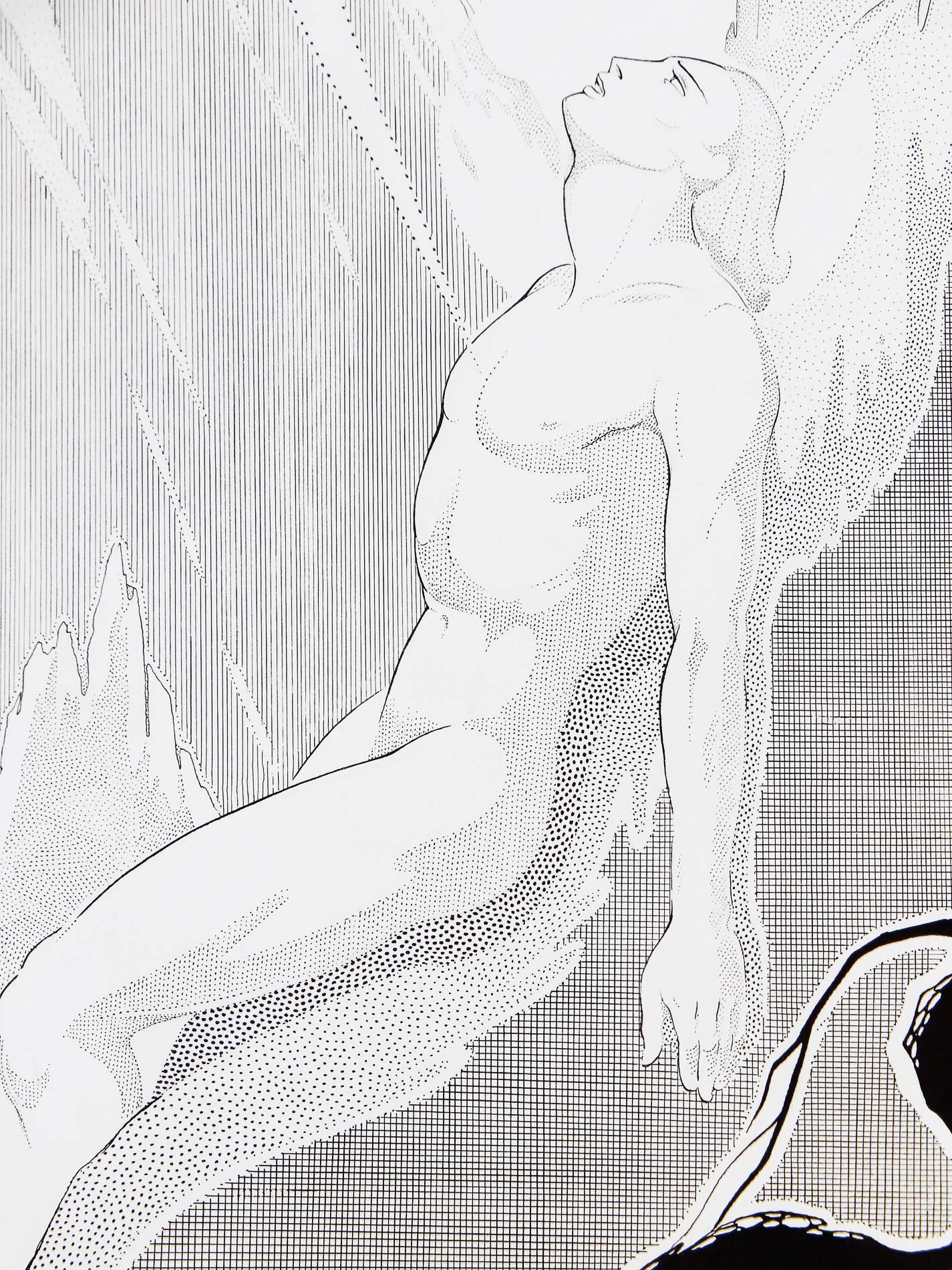 Ce dessin extraordinaire réalisé par l'un des grands artistes associés à la Renaissance de Harlem représente une figure masculine nue adossée à une pente glacée et regardant vers le ciel. L'artiste est Charles Cullen, qui a joué un rôle très