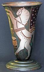 "Ringmaster, " Dinanderie Art Deco Masterpiece with Circus Theme by Mergier