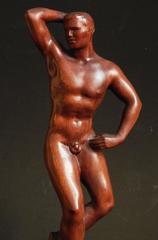"Artist's Model, " Rare and Important WPA Era Sculpture of Male Nude