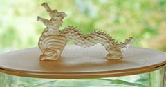 "Dragon Compotes, " Mid-Century Chinese-Inspired Centerpieces, Glass & Resin