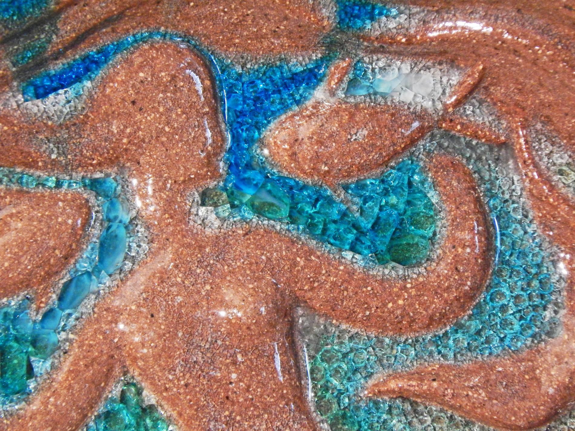 Art déco « Mermaid Bowl », grande et importante pièce sculpturale Art Déco de Waylande Gregory en vente