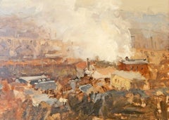 "Manayunk Valley with Smoke, " Early Painting by Stuart Shils